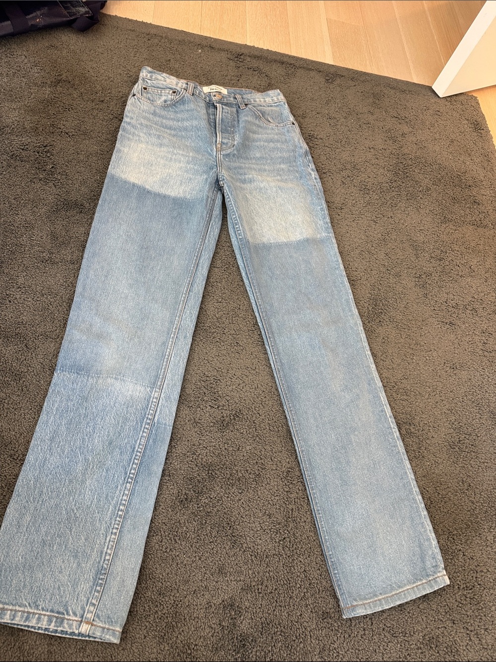 Reformation Light Blue Straight-Leg Jeans